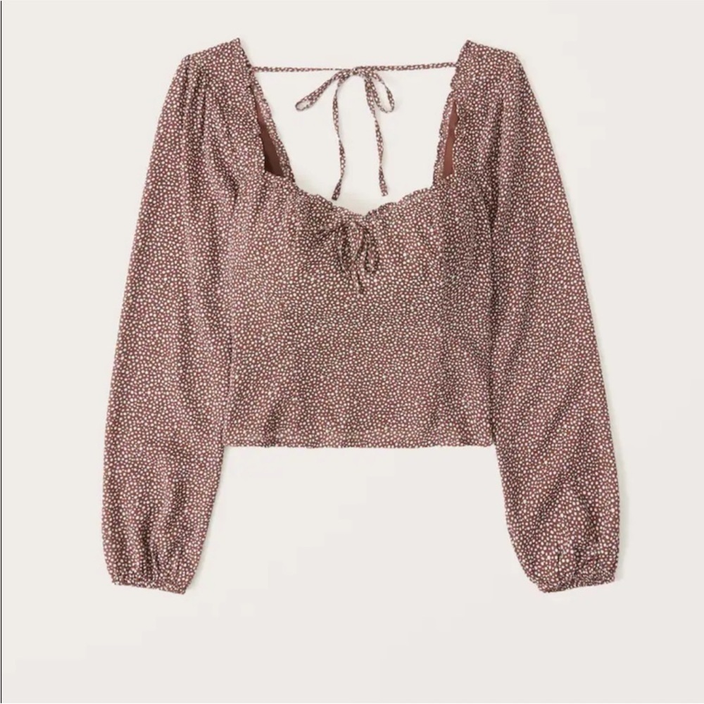 NWT Abercrombie & Fitch Sweetheart Long Sleeve Top